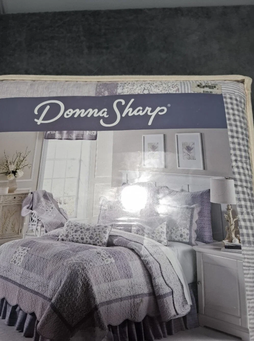 New Donna Sharp Lavender Rose Full/Queen Quilt Set with 2 Shams Floral 3pc